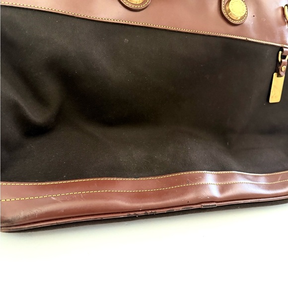 Vintage Dooney & Bourke Travel Overnight Bag Cabriolet Leather Duffle Weekender - Picture 5 of 13